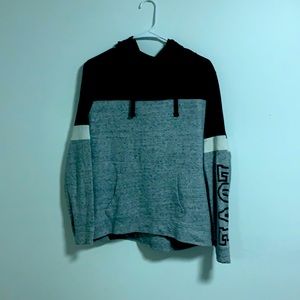GRAY AND BLACK HOODIE (LOVE SLEEVE)